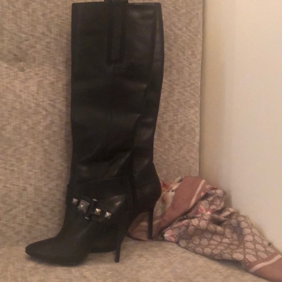Black Leather Boots - Picture 2 of 9